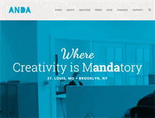 Tablet Screenshot of andacreative.com
